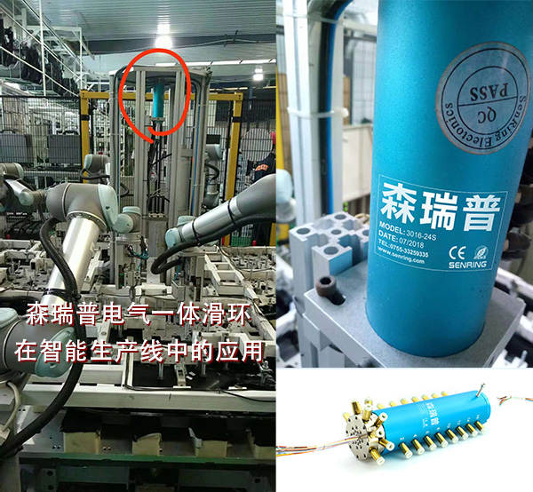森瑞普导电滑环在智能生产线机器人中应用