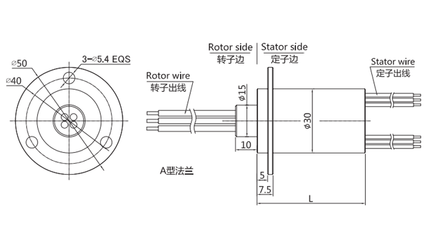 m300M300系列大电流滑环 系列滑环外形图纸