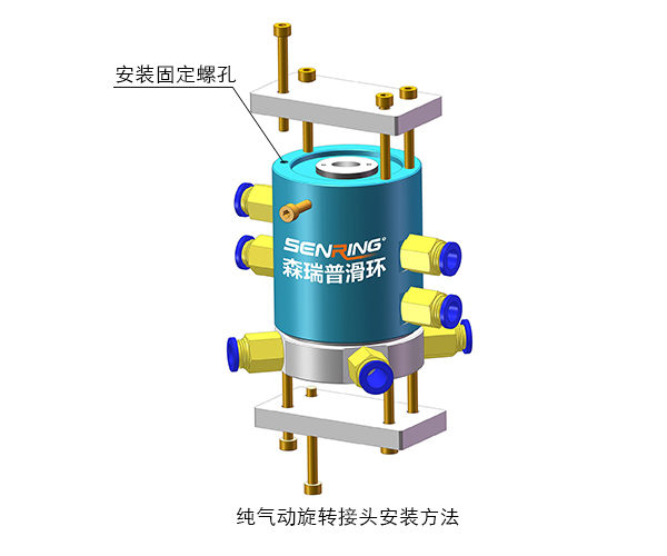 森瑞普纯气动旋转接头安装方法